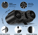 Brown-orange Portable Turbo Waist Fan with Digital Display and Dual Air Outlets