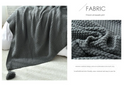 110cm x 150cm Khaki Knitted Sofa Blanket for Autumn and Winter Naps