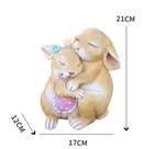 Hug Rabbits Cute Rabbit Resin Garden Ornament - Charming Outdoor Decor