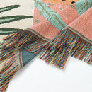 Buddhist Monastery INS-Style Illustrated Line Blanket - Multi-Use Design