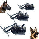 S Adjustable Leather Dog Muzzle for Large Breeds, Anti-Bite and Anti-Bark