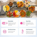 White 6 discs TheLazy Susan Revolution - Portable 22cm Rotating Food Tray for Easy Sharing