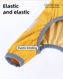 XL Blue And Gray Trim Waterproof Four-Legged Dog Raincoat with Leash Hole for Small Breeds