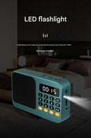 Portable Digital Music Player & FM Radio,4 Playback Modes, LED Flashlight(Gray)