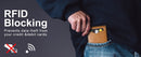 Men's Slim Leather Bifold Wallet - RFID Blocking, 11 Card Slots, ID Window(Carbon Yellow)