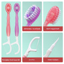 4-in-1 Disposable Travel Toothbrush with Flavor Burst Bead(Romantic cherry flavor)