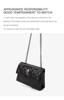 Elegant Quilted Leather Chain Bag with Bird Head Clasp(White)