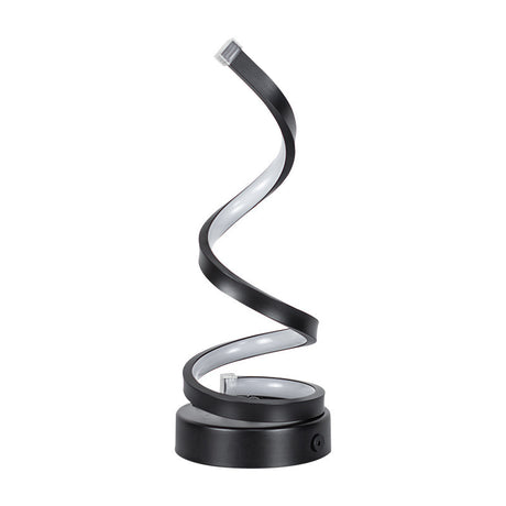 Modern Spiral LED Table Lamp - Dimmable, 3 Light Modes(black)