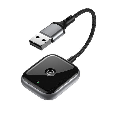 2-in-1 Wireless CarPlay & Android Auto Adapter - Plug & Play Dongle for Cars(Applicable to iPhone-Black)