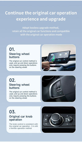 2-in-1 Wireless CarPlay & Android Auto Adapter - Plug & Play Dongle for Cars(Applicable to iPhone-Black)
