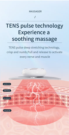Smart Cervical Spine EMS Massager Sticker with Remote Control & Charging Case - 6 Modes, 16 Strengths(white)