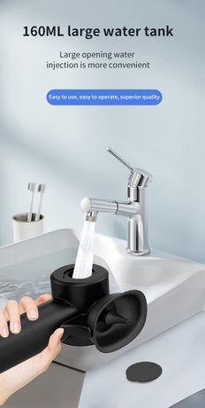 Automatic Electric Ear Wax Removal & Irrigation System - 5 Modes, USB-C, Hot Air Drying(black)