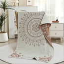 Premium Cartoon Animal Print Gauze Bath Towel - 70x140cm, Soft, Absorbent(Mandela-Brown 70*140)