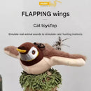 Interactive Flapping Wing Bird Toy for Cats & Dogs,Motion Activated with Sound(Bondi Blue Bird)