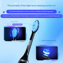 LED Sonic Electric Toothbrush - 2-in-1 Cleaning & Whitening, 4 Modes(black)