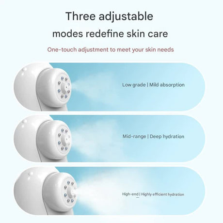 Nano Facial Mist Sprayer & Oxygen Injector - 3 Modes, Deep Hydration & Serum Absorption(pink)