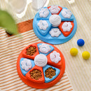 Interactive Dog Puzzle Feeder Toy - IQ Training & Slow Feeder with Anti-Skid Base(red)