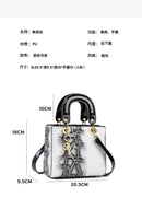 Chic Embossed Pattern Top Handle Bag - PU Leather Satchel with Detachable Shoulder Strap(khaki)