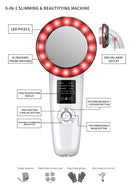 6-in-1 Ultrasonic Slimming & Beautifying RF Device - Body Sculpting & Skin Rejuvenation(black)