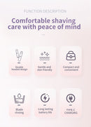 2-in-1 Electric Lady Shaver & Trimmer - Gentle Full Body Hair Removal, Portable & USB Rechargeable(Gradient Purple)