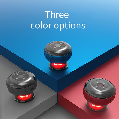 Smart Electric Cupping Therapy Massager - Adjustable Suction & Heat, Red Light Therapy, USB-C Rechargeable(Red)