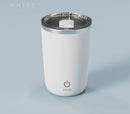 Mini Portable Electric Self-Stirring Mug - USB-C Rechargeable, 4-Hour Use, Stainless Steel (White)