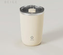Mini Portable Electric Self-Stirring Mug - USB-C Rechargeable, 4-Hour Use, Stainless Steel (Beige)