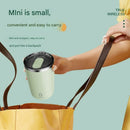 Mini Portable Electric Self-Stirring Mug - USB-C Rechargeable, 4-Hour Use, Stainless Steel (Beige)