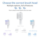 Electric Toothbrush with Ultra-Soft Gum Guard Brush Heads - IPX7 Waterproof, Ergonomic Design(white)