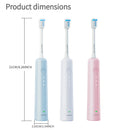 Electric Toothbrush with Ultra-Soft Gum Guard Brush Heads - IPX7 Waterproof, Ergonomic Design(blue)