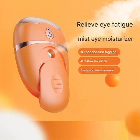Portable Nano Mist Eye Massager & Humidifier - USB-C, Hot Compress, Wrinkle Reduction & Deep Hydration(White)