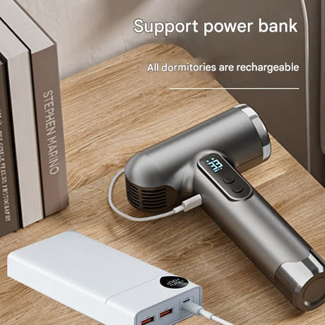 Cordless Rechargeable Hair Dryer - 120,000 RPM High-Speed Motor, 15600mAh Battery, Hot & Cold Air(white)