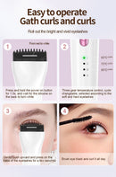 Rechargeable Heated Eyelash Curler - 3 Temperature Settings, 30s Rapid Heating & Anti-Scald Design(Pink)