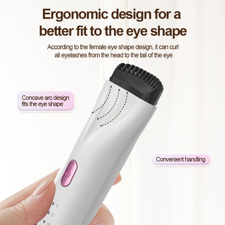 Rechargeable Heated Eyelash Curler - 3 Temperature Settings, 30s Rapid Heating & Anti-Scald Design(Purple)