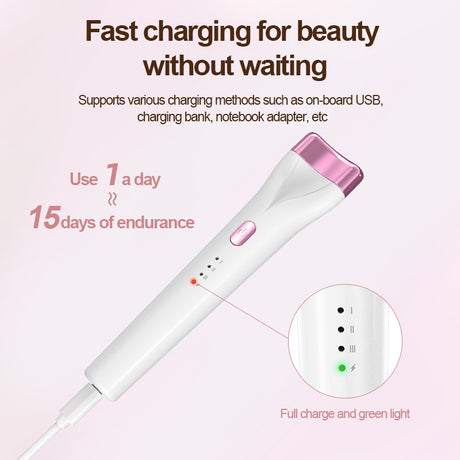 Rechargeable Heated Eyelash Curler - 3 Temperature Settings, 30s Rapid Heating & Anti-Scald Design(Green)