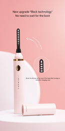 Rechargeable Heated Eyelash Curler Wand - 3 Temperature Gears, Type-C Charging, All-Day Curl(Black)