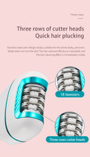 3-in-1 Ladies Electric Epilator, Shaver & Callus Remover with LED Display - Rechargeable & Waterproof(Pink)