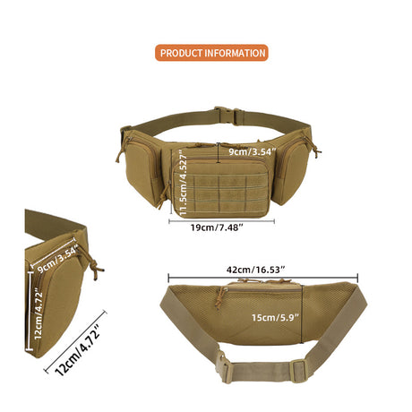 Tactical Waist Pack & Concealed Carry Bag - Multi-Pocket Fanny Pack with Adjustable Strap(Green)