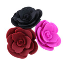 Elegant Rose Silicone Anal Plug - Smooth Tapered Design for Comfortable Play(black)