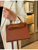 Elegant PU Leather Top Handle Satchel Bag - Versatile Crossbody & Shoulder Bag(pink)