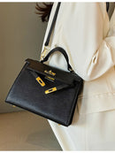 Elegant PU Leather Top Handle Satchel Bag - Versatile Crossbody & Shoulder Bag(pink)