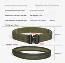 Dual Layer Quick Release Tactical Belt - Attachment System, Alloy Cobra Buckle, Adjustable Nylon(Camouflage)