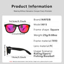 NAFEIB Polarized Sports Sunglasses - Lightweight TR90 Frame, UV400 Protection for Riding & Outdoor Activities(Sky blue)