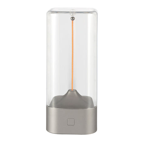 Magnetic Levitating Night Light with Flexible LED - USB-C Rechargeable, Stepless Dimming & Outdoor Hook(silver)