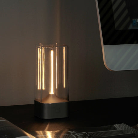 Magnetic Levitating Night Light with Flexible LED - USB-C Rechargeable, Stepless Dimming & Outdoor Hook(white)