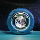 Celestial Ring LED Crystal Ball Lamp - 3D Engraving, Unique Gift (Moon)