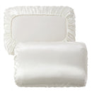 Beige Silky Satin Pillowcase Pair - Smooth for Hair & Skin, Elastic Fitted (46x90+16cm)