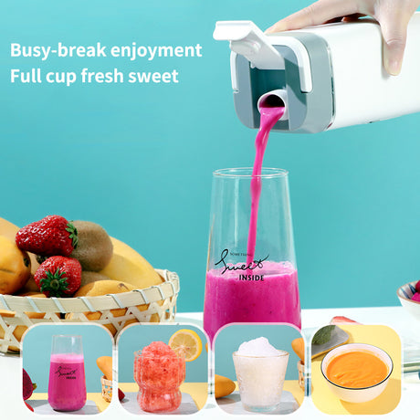 Black Rechargeable Travel Blender Cup - 12 Blades, Digital Display, Self-Cleaning