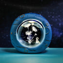 Celestial Ring LED Crystal Ball Lamp - 3D Engraving, Unique Gift (Carnation)