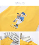 Autumn/Winter Dog Clothes - Grey Hoodie with Striped Hood & Baseball Bear (Size - 2XL)